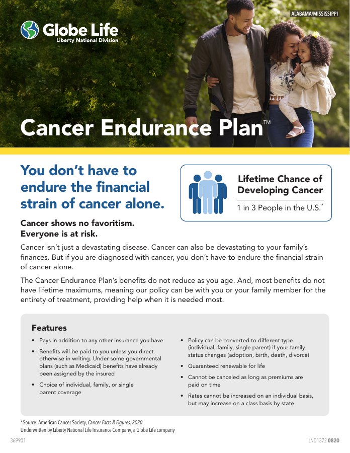 Cancer Endurance official brochure cover